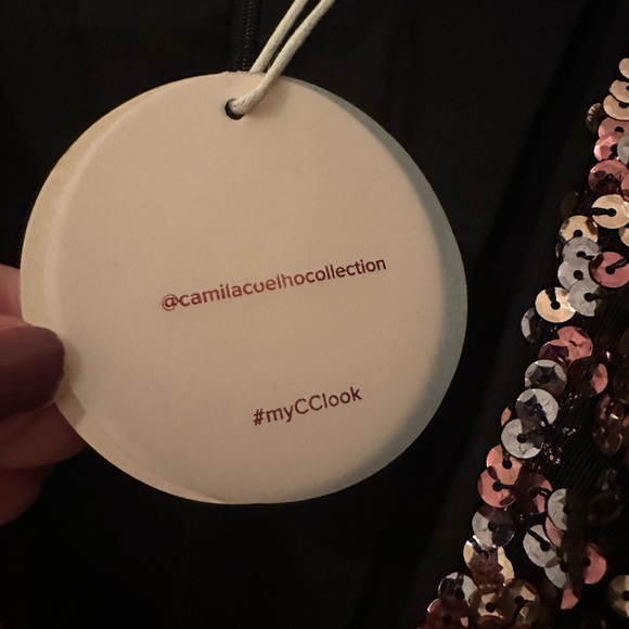 NWT CAMILA COELHO Revolve Sequin Yarah Romper Metallic Size XS - Picture 6 of 8